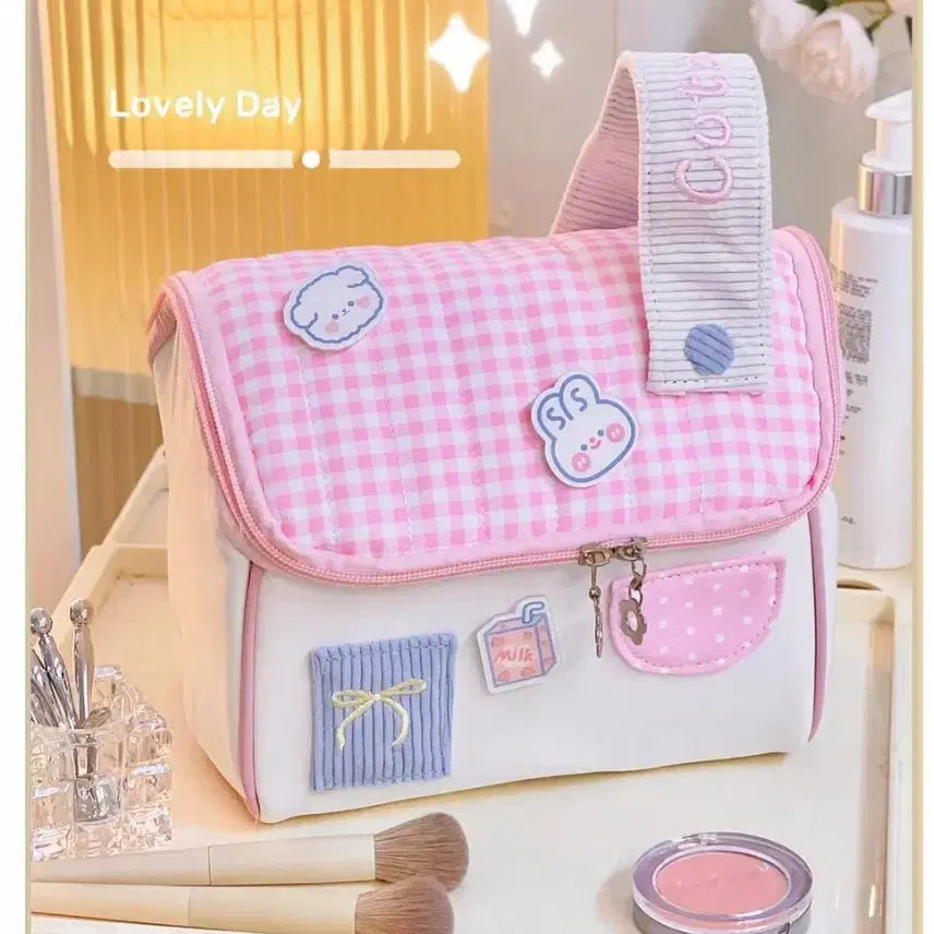 [SOLD OUT] 체크 하우스 디자인 가방 핑크,레드