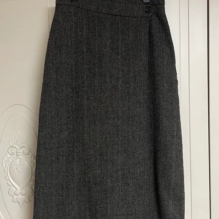 [BUNJANG] Herringbone Wool Long Skirt / 헤링본 울 롱 스커트