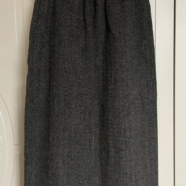 [BUNJANG] Herringbone Wool Long Skirt / 헤링본 울 롱 스커트