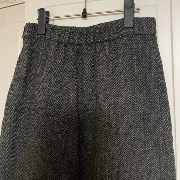 [BUNJANG] Herringbone Wool Long Skirt / 헤링본 울 롱 스커트