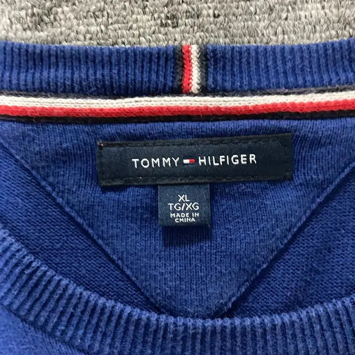 [BUNJANG] Tommy Hilfiger Round Neck Knit Blue XL / 타미힐피거 라운드넥 니트 블루 XL