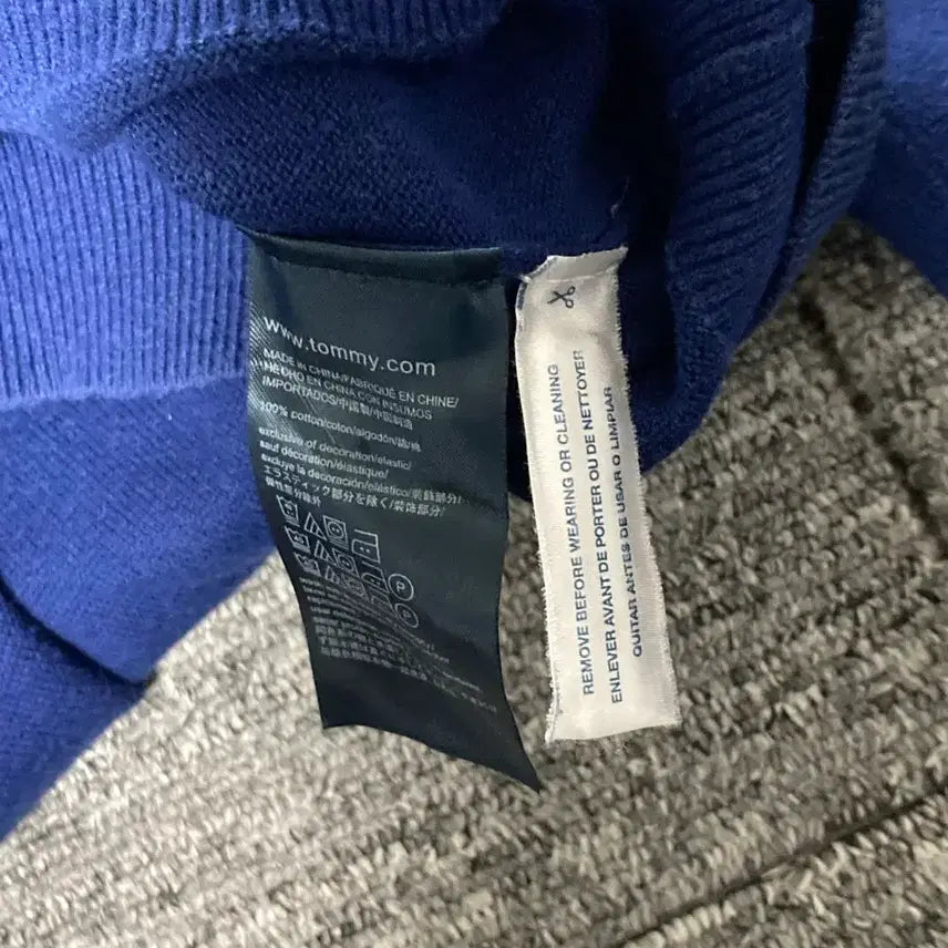 [BUNJANG] Tommy Hilfiger Round Neck Knit Blue XL / 타미힐피거 라운드넥 니트 블루 XL