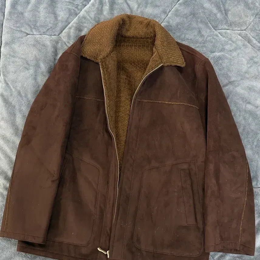 [BUNJANG] Suede Mouton Jacket Men&