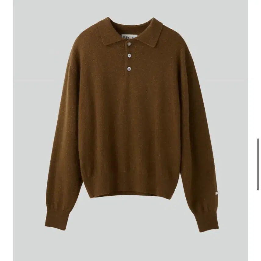 [BUNJANG] RECTO Ophelia Polo Knit Brown / [M] 렉토 24fw 오필리아 폴로 니트 브라운