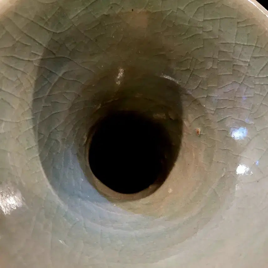 [BUNJANG] Goryeo Celadon Cloud Crane Pattern Pitcher / 고려 흑백상감 청자운학문 주병