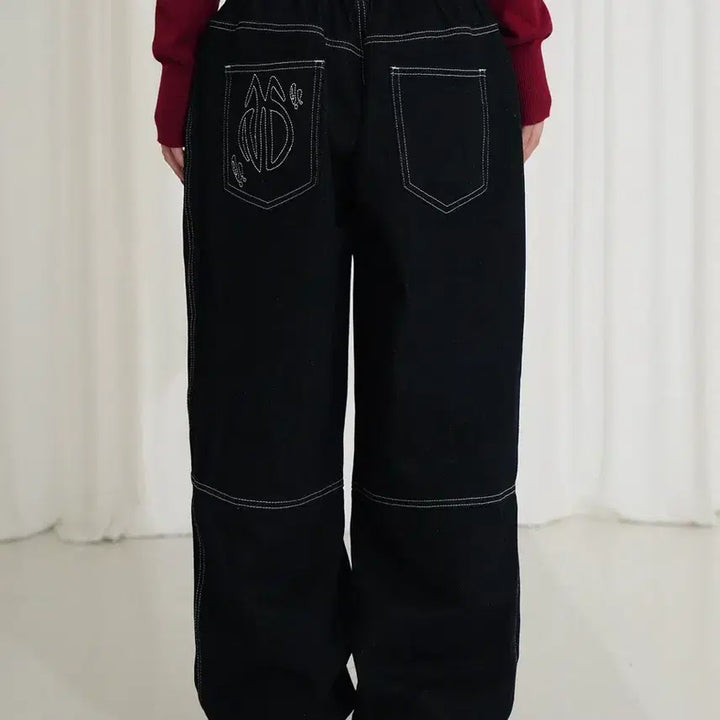 [BUNJANG] NAMDAMADE Non-Fade Wide Denim Pants / 남다메이드 논페이드 와이드 데님
