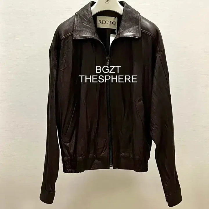 [BUNJANG] RECTO High Neck Leather Jacket Brown / 렉토 25FW 하이넥 레더 점퍼 가죽 자켓 브라운