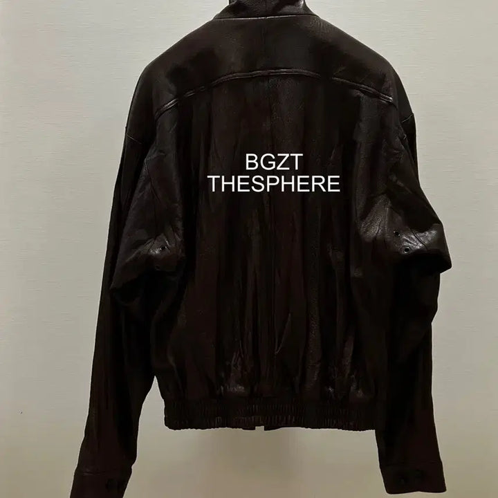 [BUNJANG] RECTO High Neck Leather Jacket Brown / 렉토 25FW 하이넥 레더 점퍼 가죽 자켓 브라운