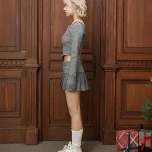 [BUNJANG] NAMDAMADE Knit Set (Grey) / 남다메이드 니트 셋업 (그레이)