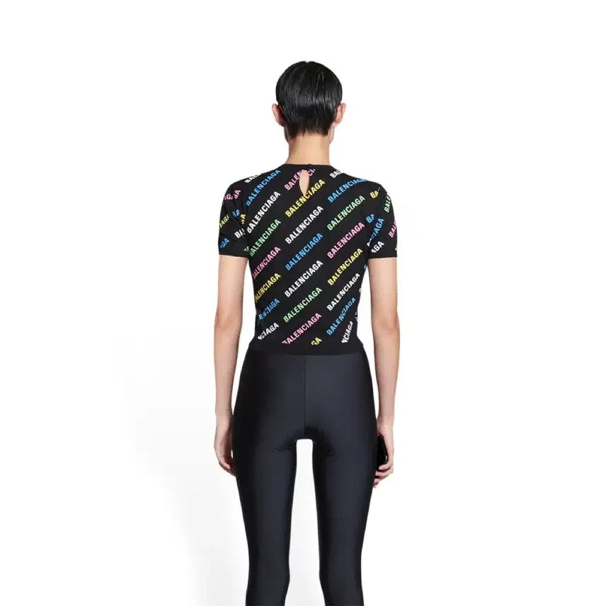 [BUNJANG] Balenciaga Logo Short Sleeve Knit Top / 발렌시아가 반팔 니트