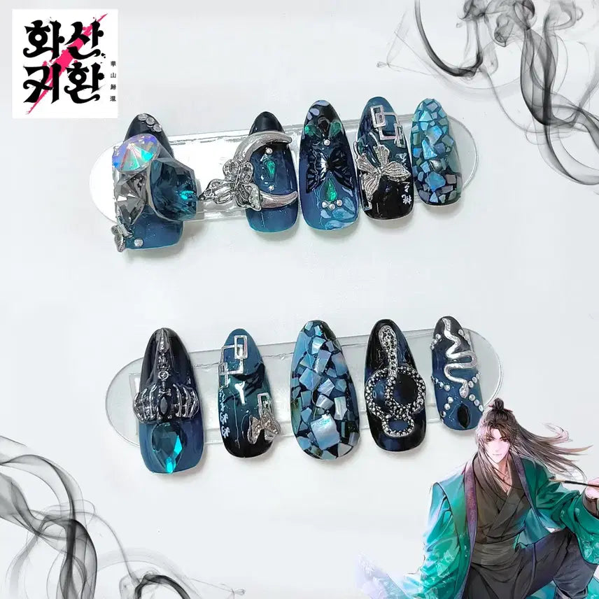 [BUNJANG] Custom Otaku Nail Tips / [네일팁] 오타쿠 덕질 네일팁 주문제작 / 풀파츠 / 드로잉