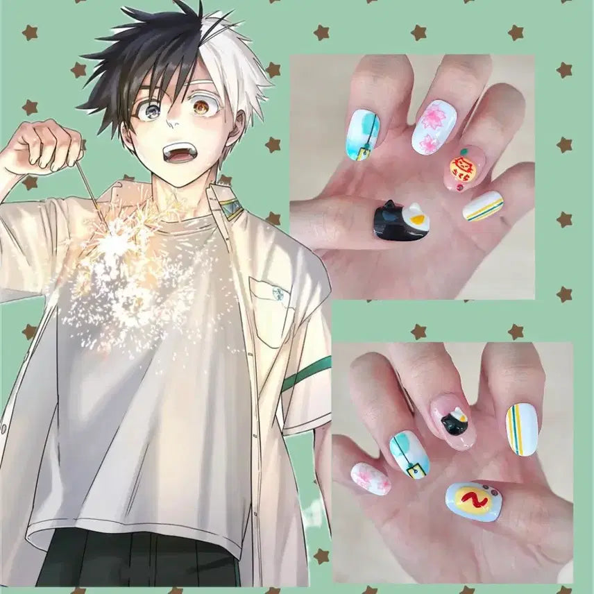 [BUNJANG] Custom Otaku Nail Tips / [네일팁] 오타쿠 덕질 네일팁 주문제작 / 풀파츠 / 드로잉