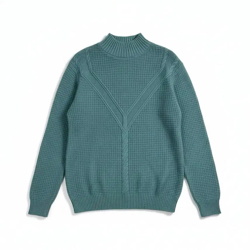 [BUNJANG] Olive Des Olive Cable Knit Turtleneck Sweater Emerald Green / [80-160/44] 올리브데올리브 꽈배기 짜임 터틀넥 니트 에메랄드