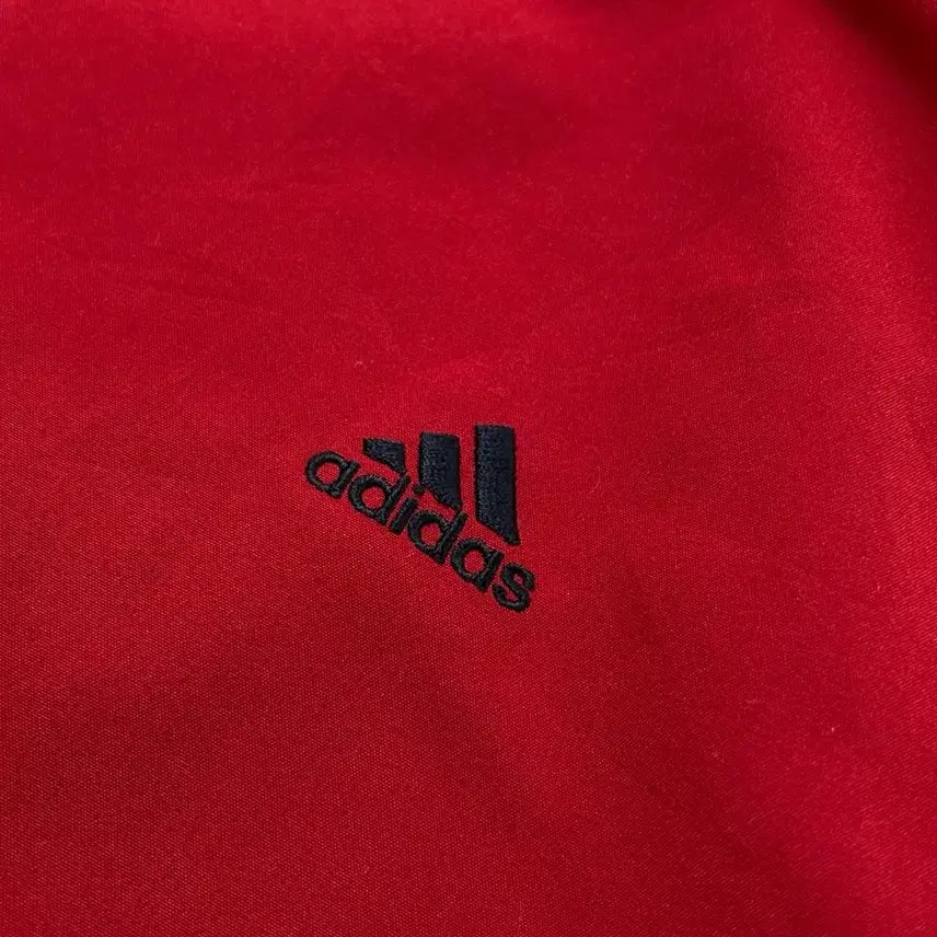 [BUNJANG] Adidas Old School Red Windbreaker Jacket / 아디다스 올드스쿨 레드 바람막이