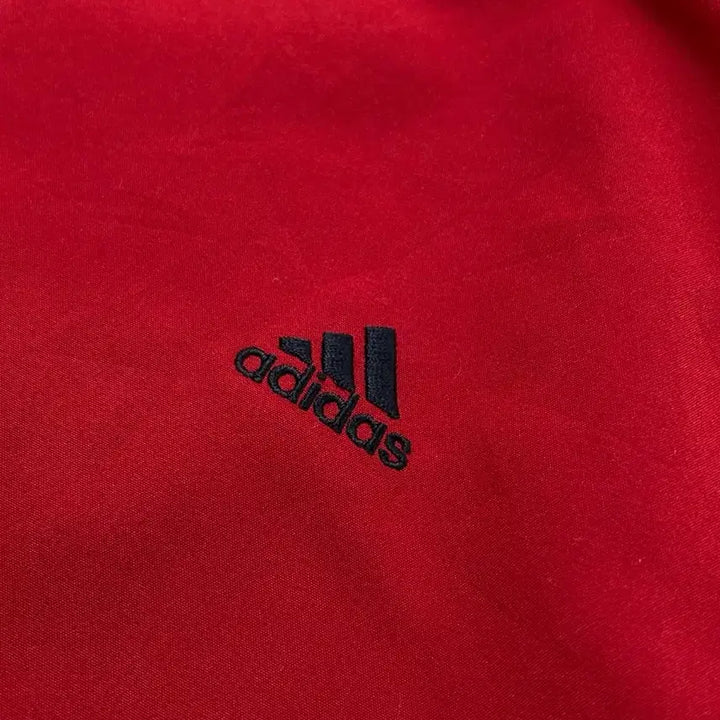 [BUNJANG] Adidas Old School Red Windbreaker Jacket / 아디다스 올드스쿨 레드 바람막이