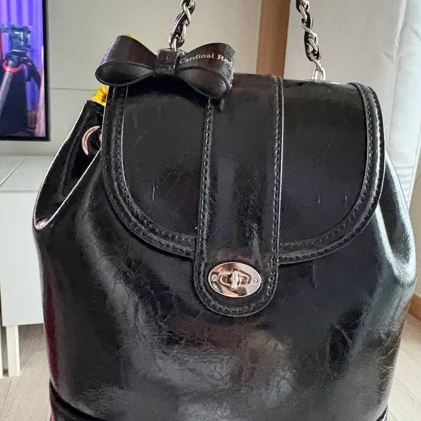 [BUNJANG] ATEEZ Hongjoong Cardinal Red Backpack / 카디널레드 하우아 블랙은장 백팩