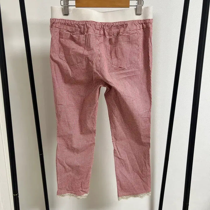 [BUNJANG] Checkered Lace Gather Pants / 체크무늬 레이스 개더 팬츠 5392