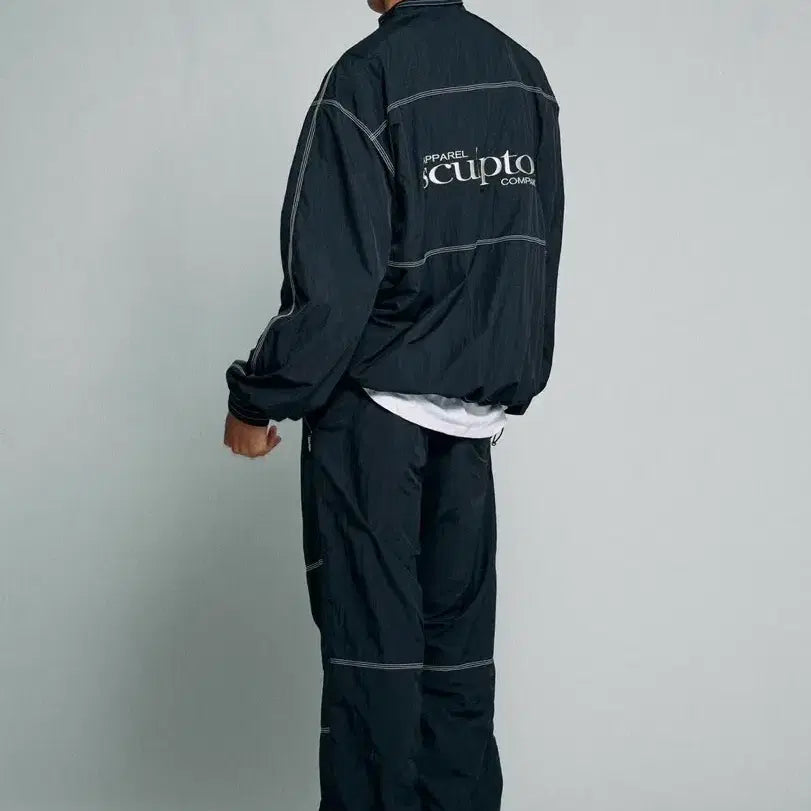 [BUNJANG] Sculptor Triple Stitched Windbreaker Black (Size M) / 스컬프터 Triple Stitched Windbreaker Black M