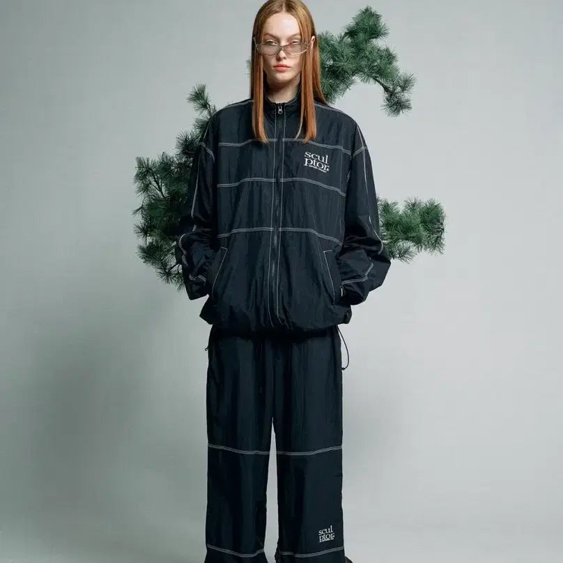 [BUNJANG] Sculptor Triple Stitched Windbreaker Black (Size M) / 스컬프터 Triple Stitched Windbreaker Black M