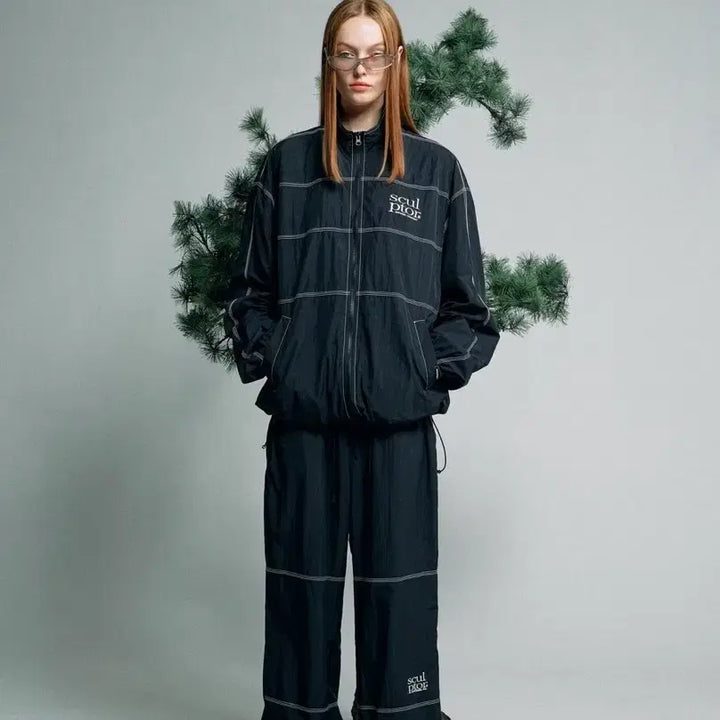 [BUNJANG] Sculptor Triple Stitched Windbreaker Black (Size M) / 스컬프터 Triple Stitched Windbreaker Black M