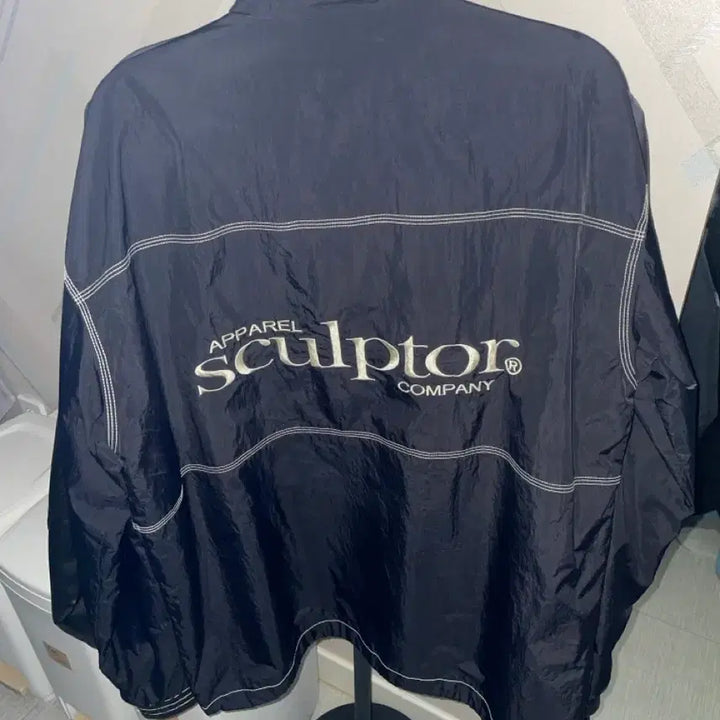 [BUNJANG] Sculptor Triple Stitched Windbreaker Black (Size M) / 스컬프터 Triple Stitched Windbreaker Black M