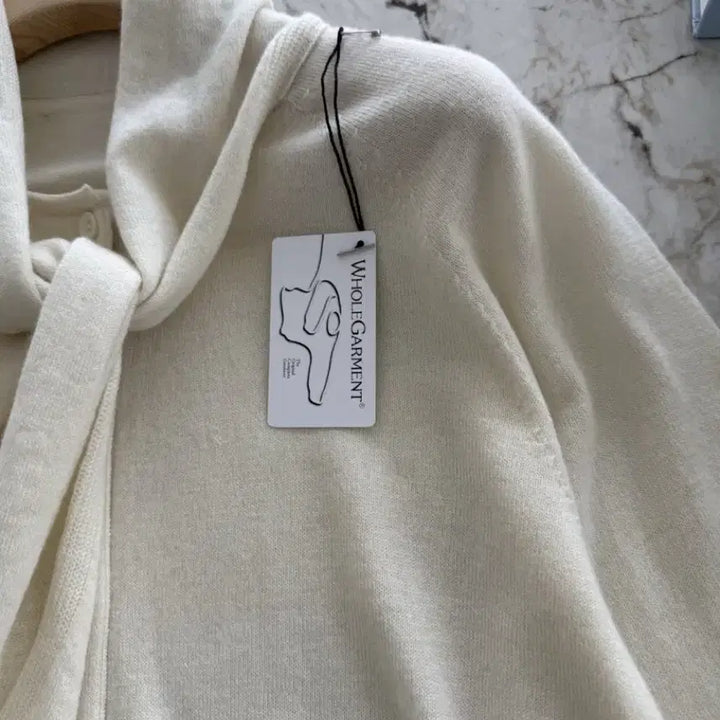 [BUNJANG] Ob Two-Way Scarf Knit Cardigan (Ivory) / [새상품/재고세일] 오브 투웨이 스카프 니트 가디건 (아이보리)