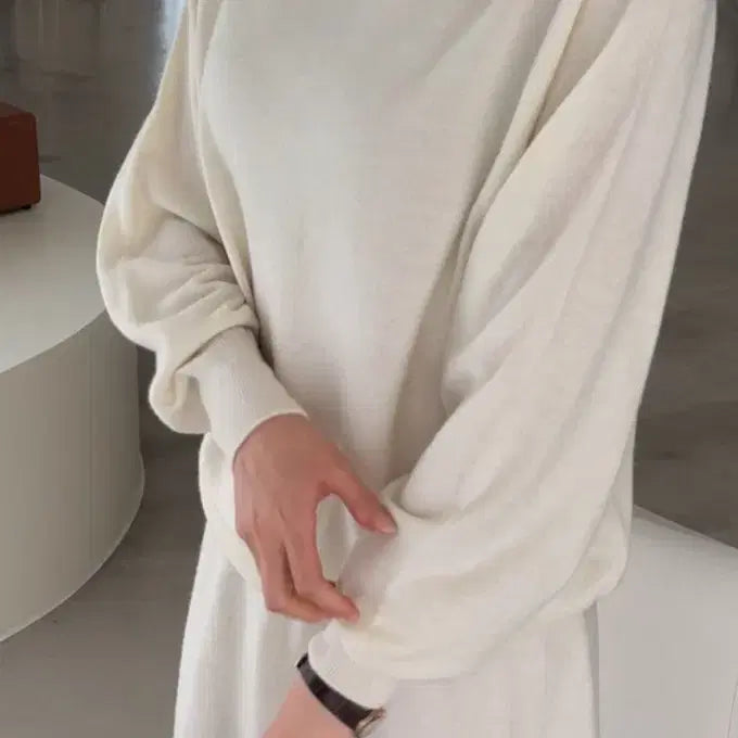 [BUNJANG] Ob Two-Way Scarf Knit Cardigan (Ivory) / [새상품/재고세일] 오브 투웨이 스카프 니트 가디건 (아이보리)