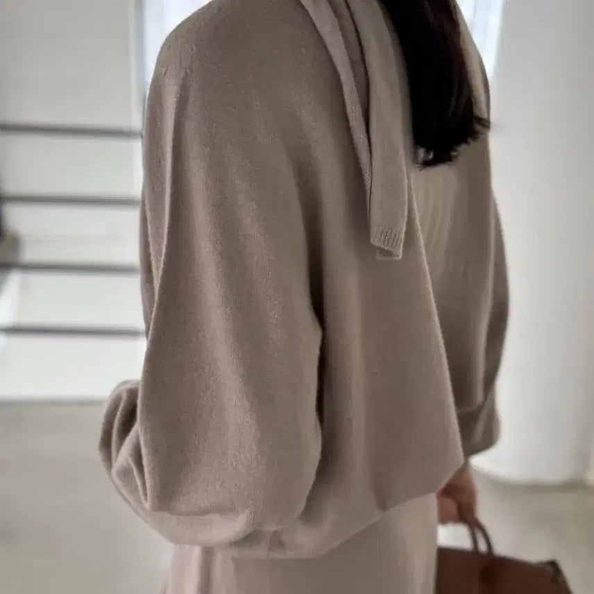 [BUNJANG] Ob Two-Way Scarf Knit Cardigan (Ivory) / [새상품/재고세일] 오브 투웨이 스카프 니트 가디건 (아이보리)