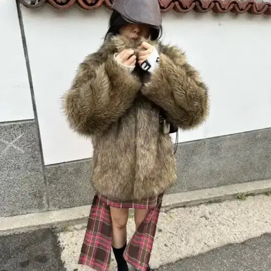 [BUNJANG] Ribbon Fur Jacket / 도매 리본 퍼자켓 왕따뜻!!! 털빠짐x