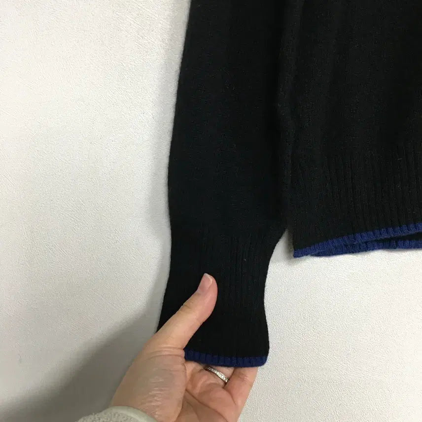 [BUNJANG] Karl Lagerfeld Cashmere Black Knit 55 / 칼라거펠트 캐시미어 100 블랙 니트 55
