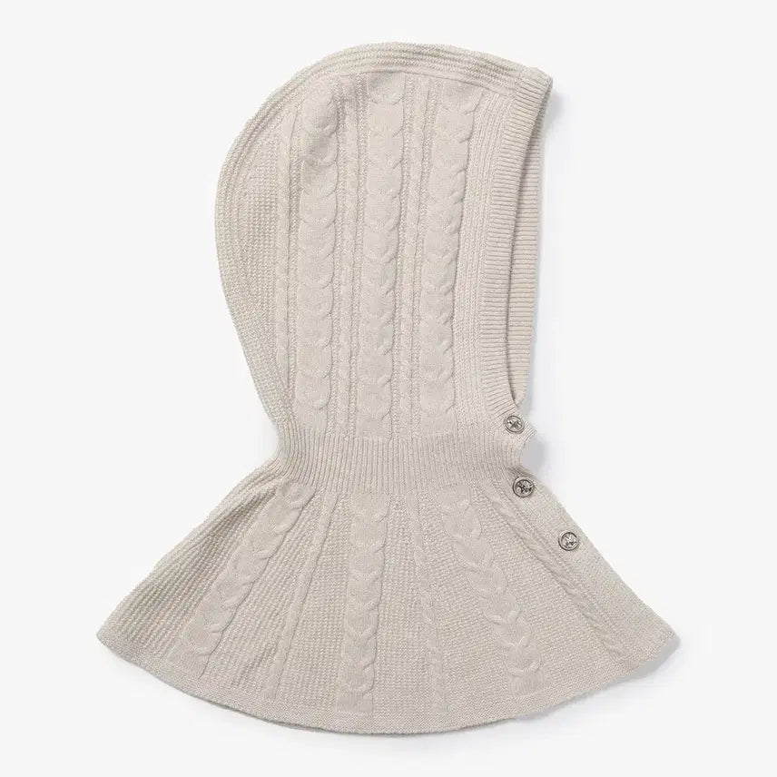 [BUNJANG] Missha Wool Cashmere Button Balaclava (Oatmeal) - New / 미샤 울 캐시미어 버튼 바라클라바 (오트밀) - 미착용 새상품