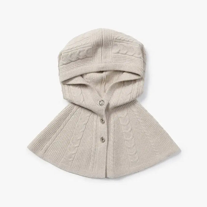 [BUNJANG] Missha Wool Cashmere Button Balaclava (Oatmeal) - New / 미샤 울 캐시미어 버튼 바라클라바 (오트밀) - 미착용 새상품