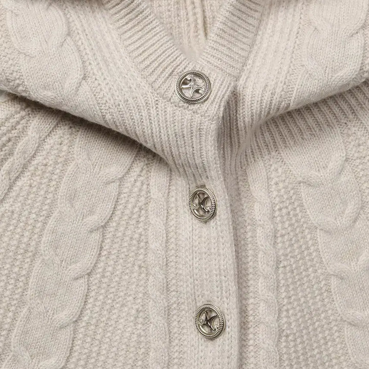 [BUNJANG] Missha Wool Cashmere Button Balaclava (Oatmeal) - New / 미샤 울 캐시미어 버튼 바라클라바 (오트밀) - 미착용 새상품