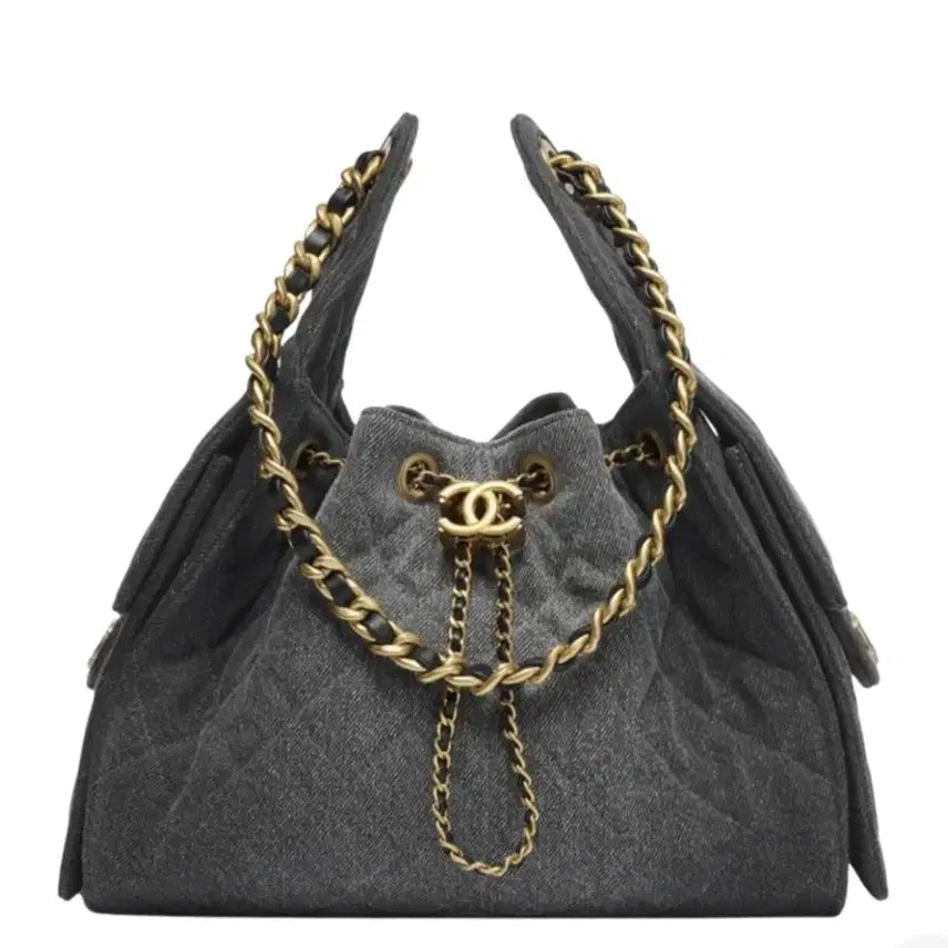 [BUNJANG] Chanel 25 Small Denim Bag / 샤넬25백 스몰 데님 흑청
