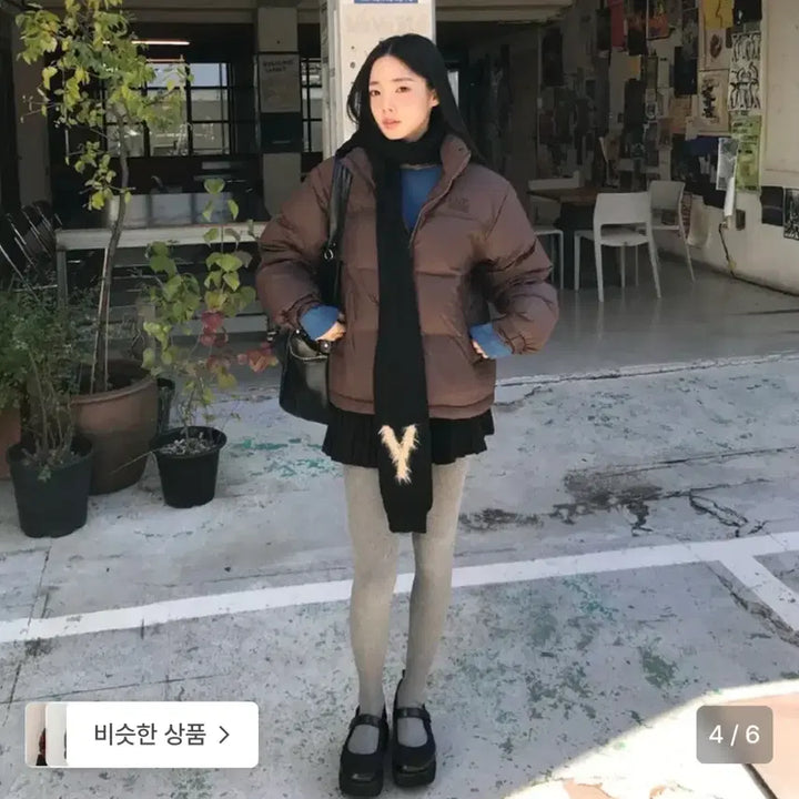 [BUNJANG] Code:Graphy Brown Short Padded Jacket / 코드그라피 브라운 숏패딩 여성 패딩 점퍼
