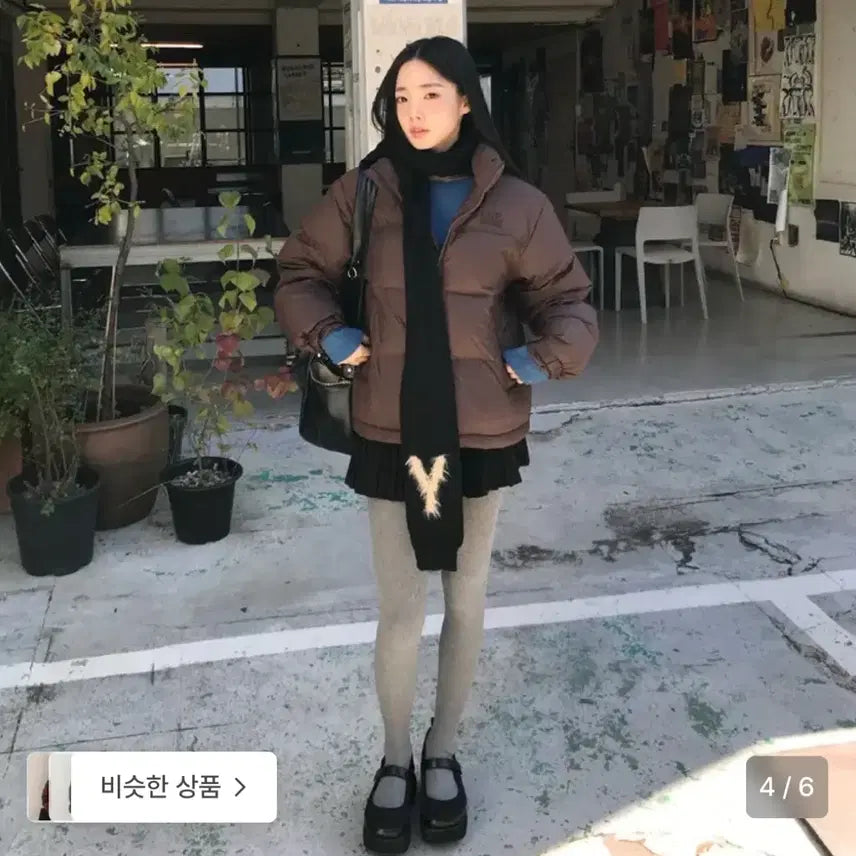 [BUNJANG] Code:Graphy Brown Short Padded Jacket / 코드그라피 브라운 숏패딩 여성 패딩 점퍼