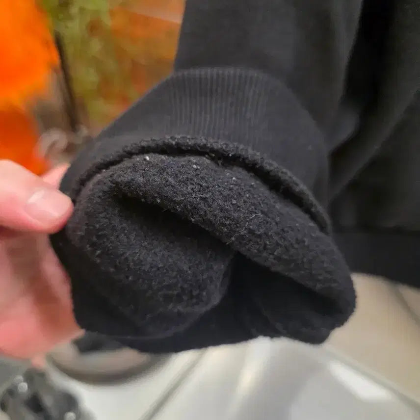 [BUNJANG] Black Fleece Hoodie / 검정 기모 후드티