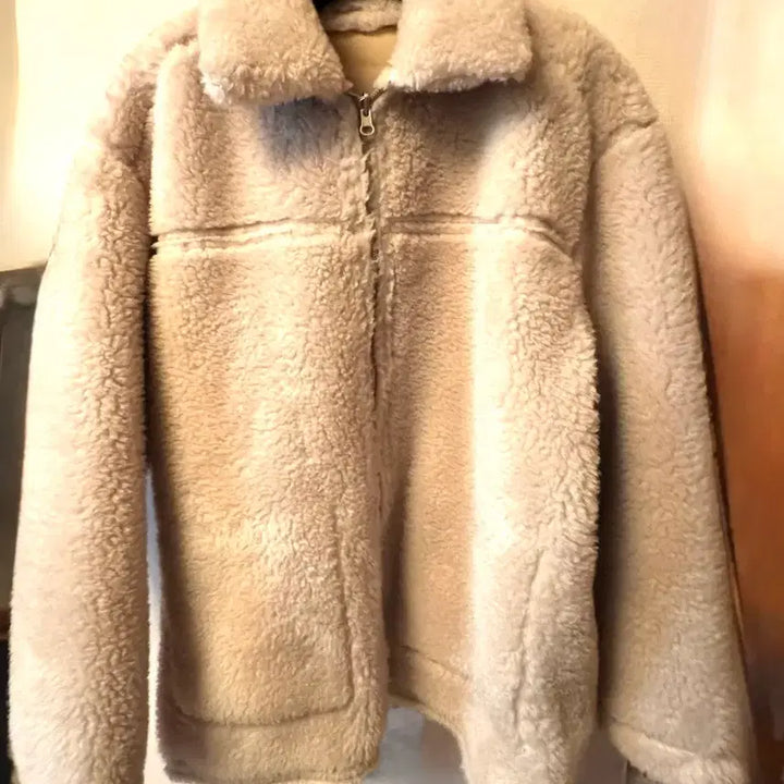 [BUNJANG] Unknown Facade Pattern Reversible Lambswool Half Mustang / 파사드패턴 램스울 리버시블 하프 무스탕 팝니다.