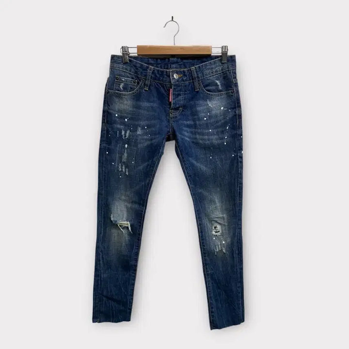 [BUNJANG] Dsquared2 Washed Denim Pants (Size 38) / 디스퀘어드2 페인팅 워시드 빈티지 데님 팬츠-38사이즈