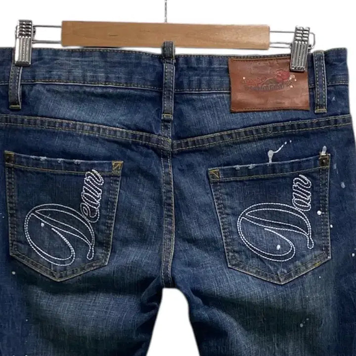 [BUNJANG] Dsquared2 Washed Denim Pants (Size 38) / 디스퀘어드2 페인팅 워시드 빈티지 데님 팬츠-38사이즈