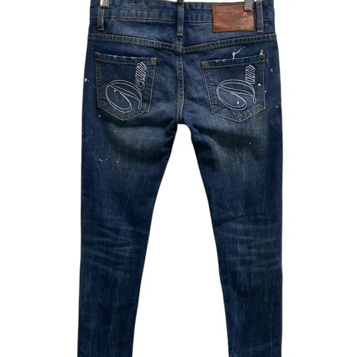 [BUNJANG] Dsquared2 Washed Denim Pants (Size 38) / 디스퀘어드2 페인팅 워시드 빈티지 데님 팬츠-38사이즈
