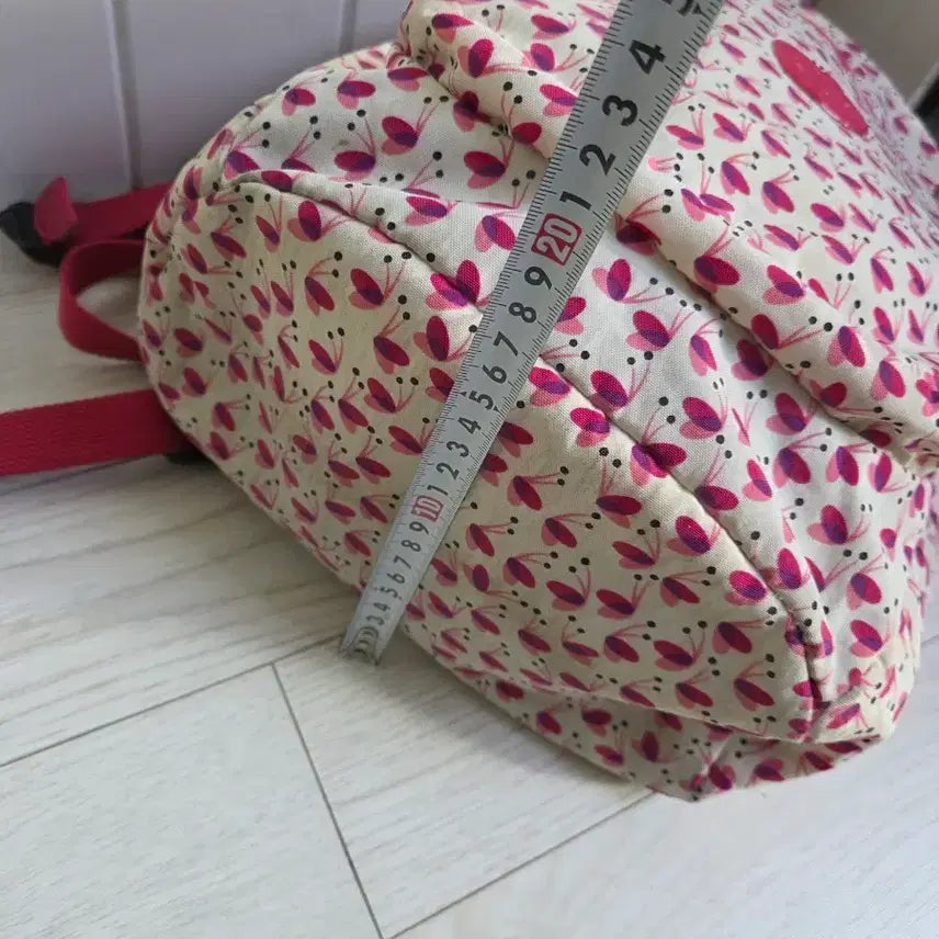 [BUNJANG] Kipling Floral Backpack / 키플링 꽃무늬 백팩 핑크 포인트