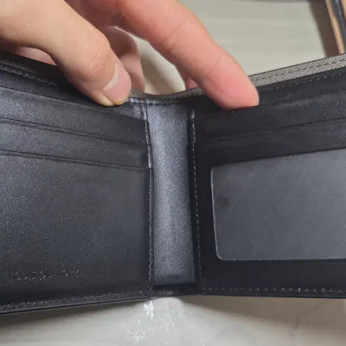 [BUNJANG] Louis Quatorze Men's Black Leather Bifold Wallet / [루이까또즈] 남성 블랙 반지갑 SJ2AH51BL