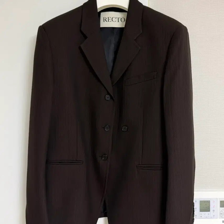 [BUNJANG] RECTO Vintage Stripe Virgin Wool Blazer Jacket / RECTO 렉토 자켓 23FW 빈티지 스트라이프 버진 울 블레이저