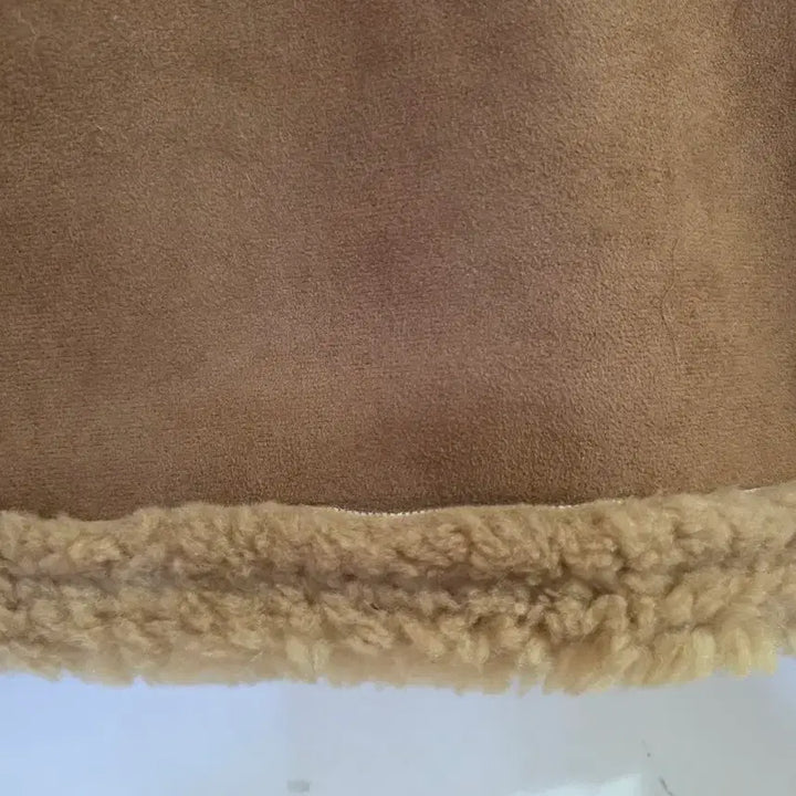 [BUNJANG] Trendy Black Fleece Lined Duffle Crop Vest / 요즘유행하는 안감뽀글 떡볶이 세무크롭 조끼  검정   가슴63