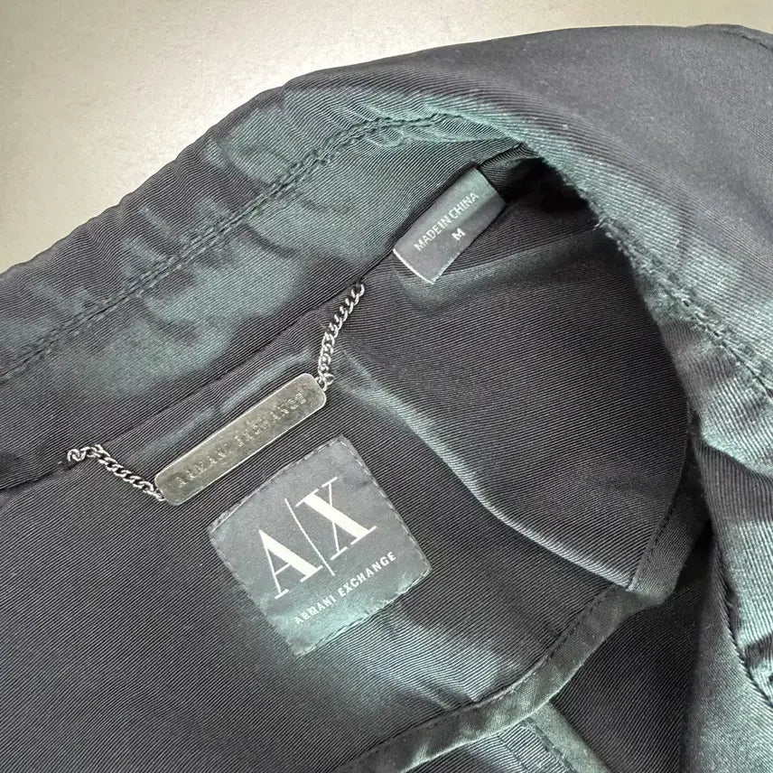 [BUNJANG] Armani Exchange Black Trench Coat / 아르마니 익스체인지 블랙 트렌치 코트