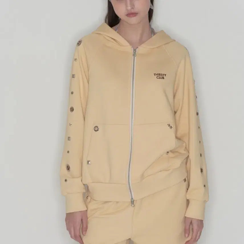 [BUNJANG] Thirsty Club Butter Hoodie Zip-up / 떨스티클럽 후드집업 [버터]