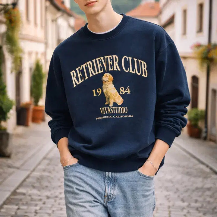 [BUNJANG] VIBRATE Retriever Club Sweatshirt / [남여공용-95]비바스튜디오 리트리버클럽 맨투맨티셔츠