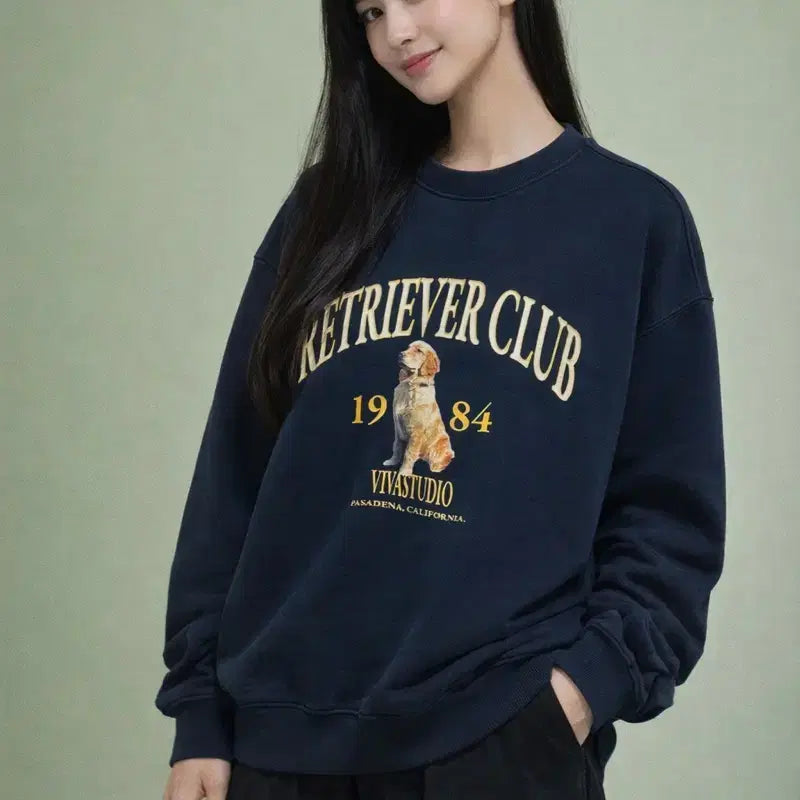 [BUNJANG] VIBRATE Retriever Club Sweatshirt / [남여공용-95]비바스튜디오 리트리버클럽 맨투맨티셔츠
