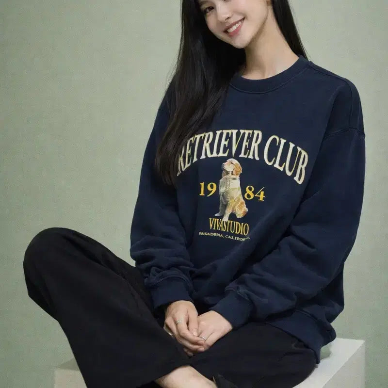 [BUNJANG] VIBRATE Retriever Club Sweatshirt / [남여공용-95]비바스튜디오 리트리버클럽 맨투맨티셔츠